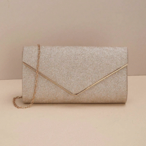 V Brillante – Bolso Cuadrado con Brillos